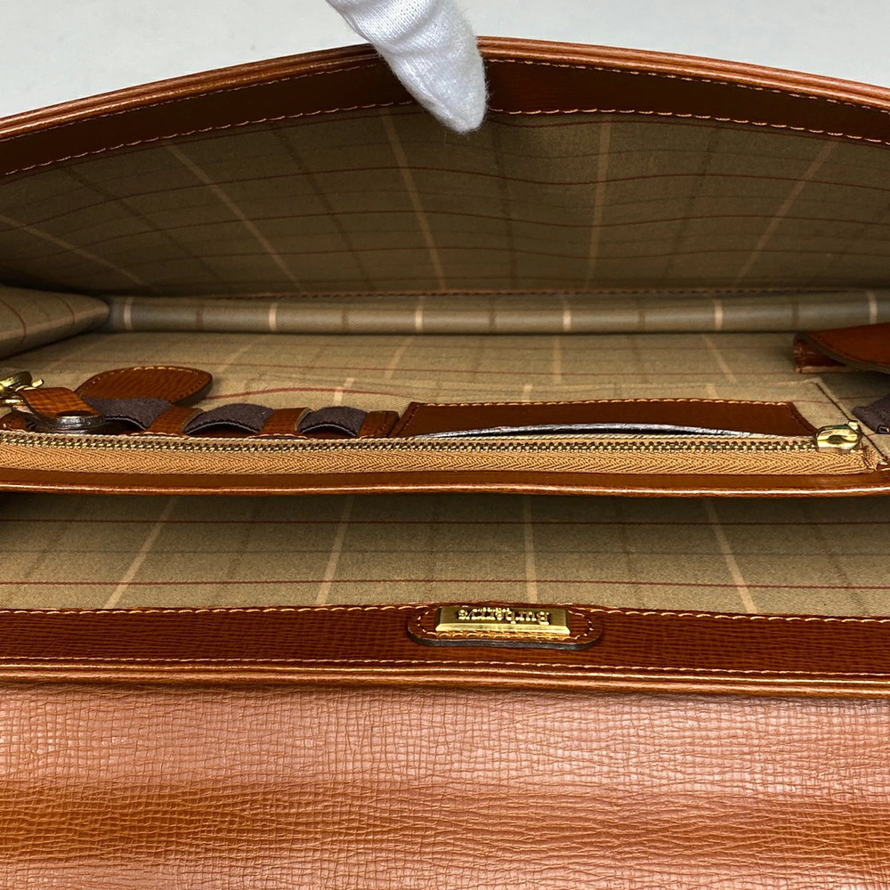 Burberry logo business bag handbag briefcase document leather brown - Picture 6 of 6